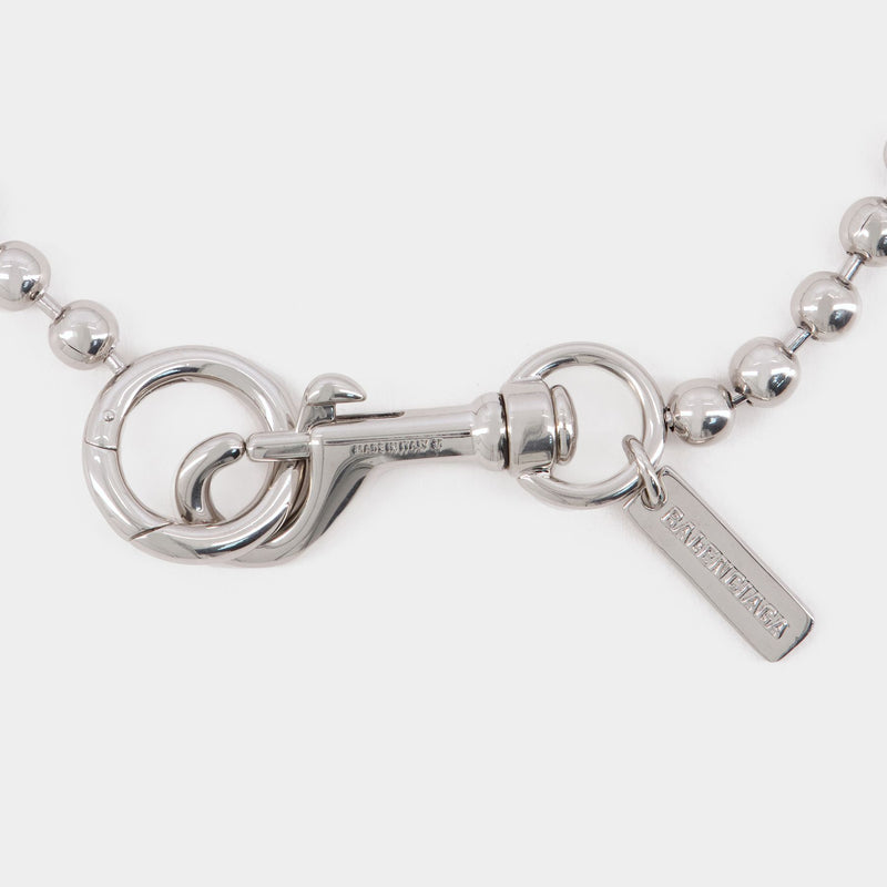Balenciaga Logochain Choker Necklace in Metallic  Lyst Australia
